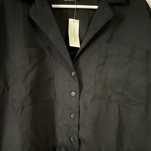 NWT Francesca's Plus Larraine Faux Suede Peplum Winter Fall Mini Dress (size 1X) - Picture 5 of 11